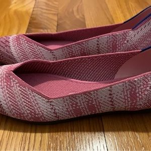 Rothy’s, 7.5, points, special edition, pink stripes